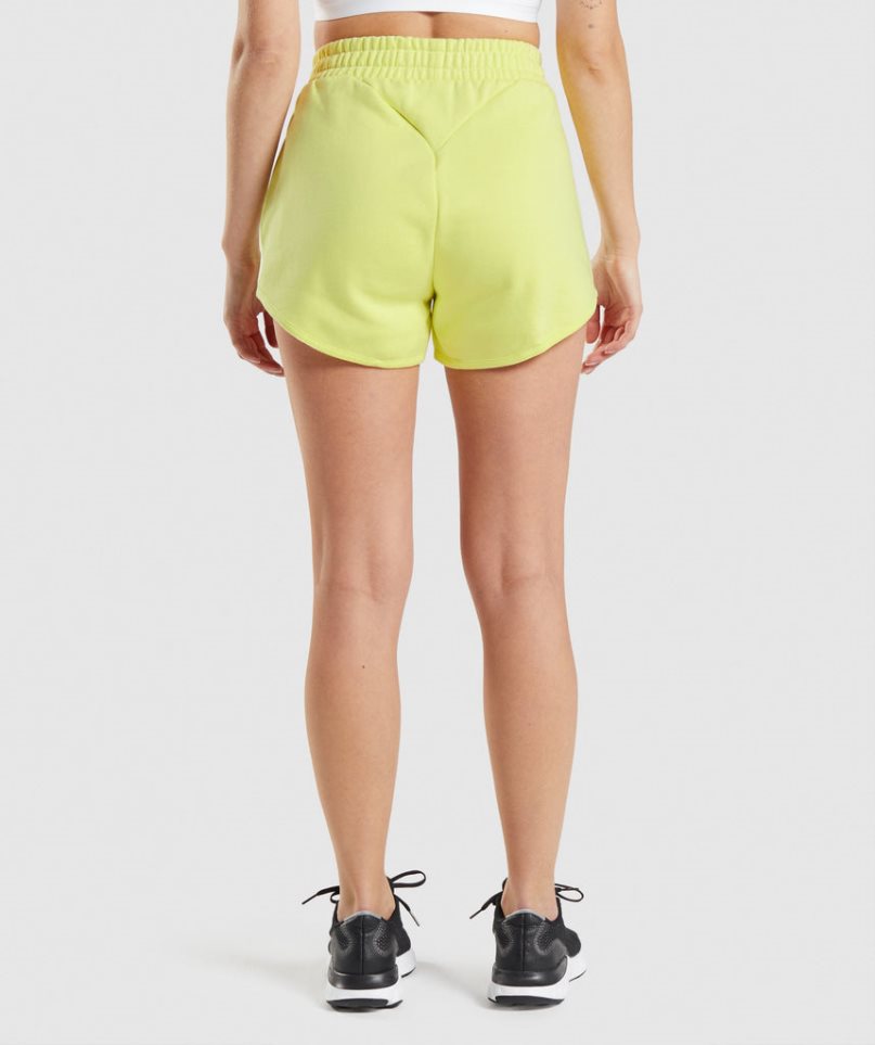 Women's Gymshark Training Sweat Shorts Yellow | CA A86750